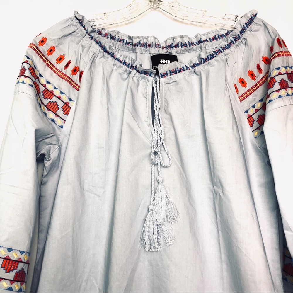 Coco Colette BoHo Embroidered Long Sleeve Top - Picture 3 of 8